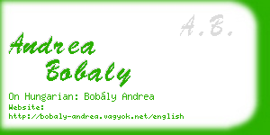 andrea bobaly business card